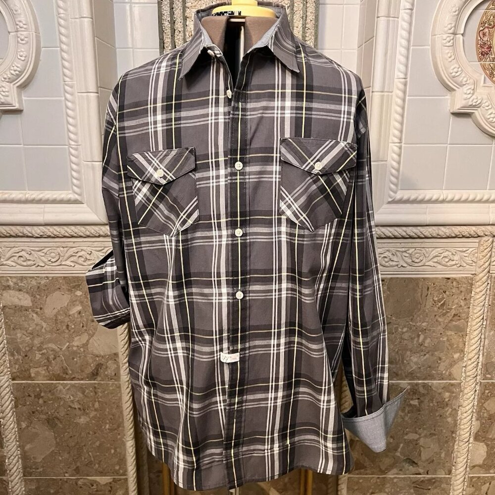 Urban Pipeline Men's Excellent XL Cotton Poly Long Sleeve Shirt. Roll Tab B114